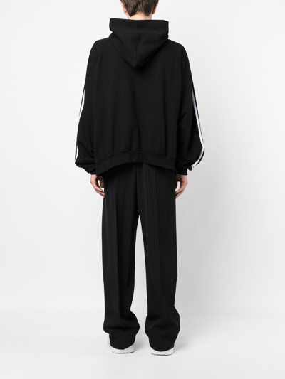 Shop Balenciaga Large-fit Cotton Hoodie In Black