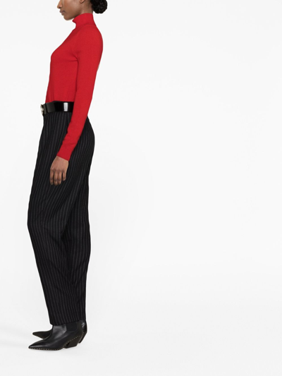 Shop Ralph Lauren High-waisted Tailored Trousers In Black