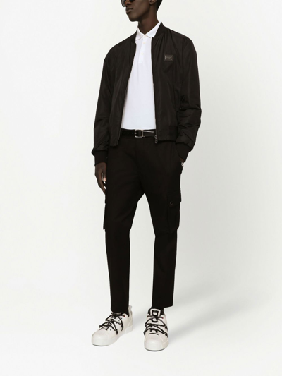 Dolce & Gabbana Dg Essential Puffer Jackets Black In Black