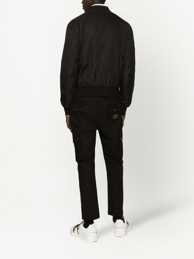 Dolce & Gabbana Dg Essential Puffer Jackets Black In Black