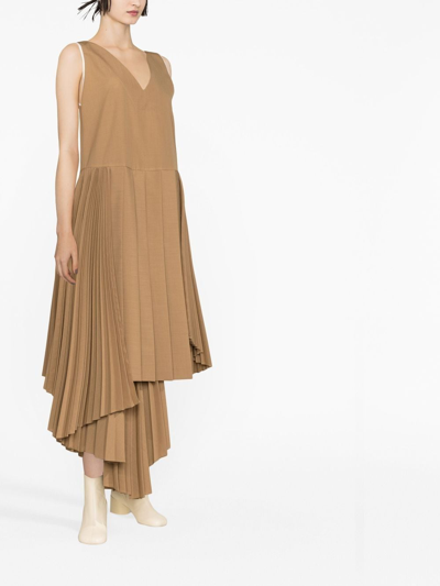 Quira Sleeveless Asymmetric-hem Dress In Neutrals