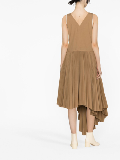 Quira Sleeveless Asymmetric-hem Dress In Neutrals