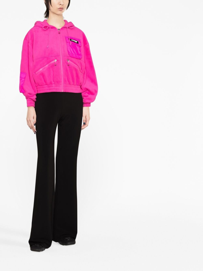 Shop Rotate Birger Christensen Zip-fastening Cropped Jacket In Pink