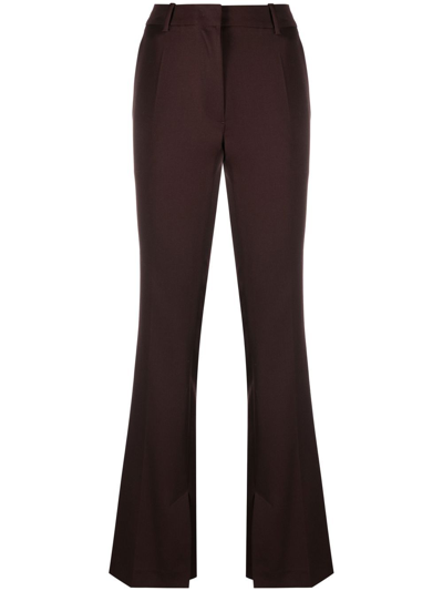 Shop Low Classic Flared-leg Trousers In Red
