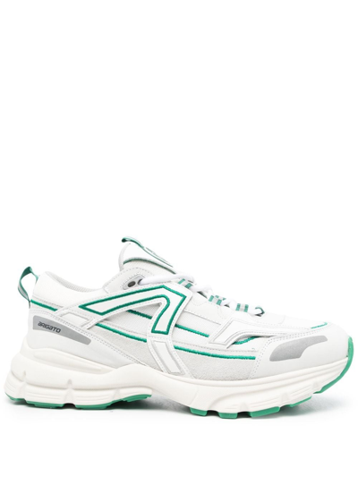 Axel Arigato Marathon R-trail Sneaker In White/green | ModeSens
