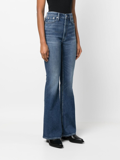 Shop Rag & Bone High-rise Flared Jeans In Blue
