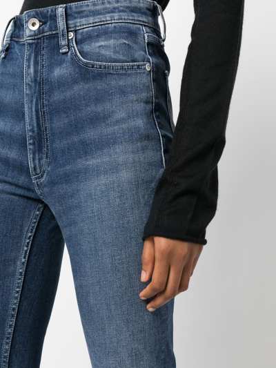 Shop Rag & Bone High-rise Flared Jeans In Blue