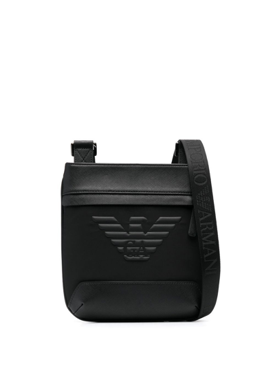 Emporio Armani Logo-detail Shoulder Bag In Black | ModeSens
