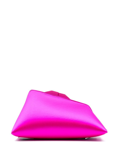 Shop Attico 8.30pm Satin Clutch Bag In Pink