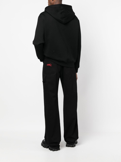 Shop Alexander Mcqueen High-waisted Straight-leg Jeans In Black