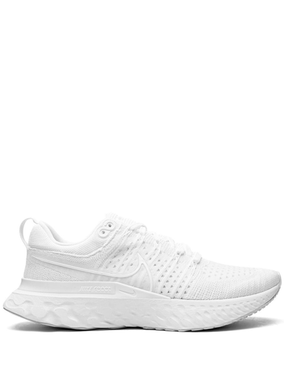 Shop Nike React Infinity Run Flyknit 2 "triple White" Sneakers