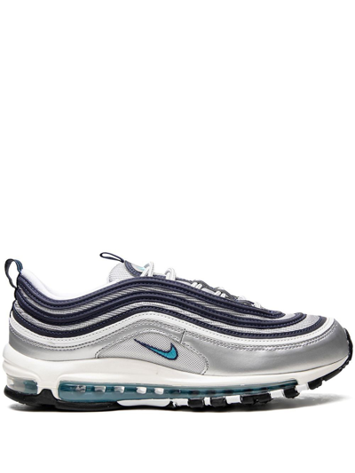 Shop Nike Air Max 97 "metallic Silver/chlorine Blue" Sneakers