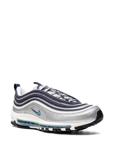 Shop Nike Air Max 97 "metallic Silver/chlorine Blue" Sneakers