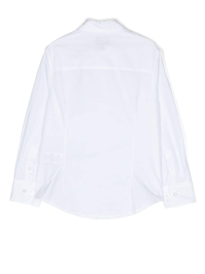 Shop Fay Classic Long-sleeve Shirt In White