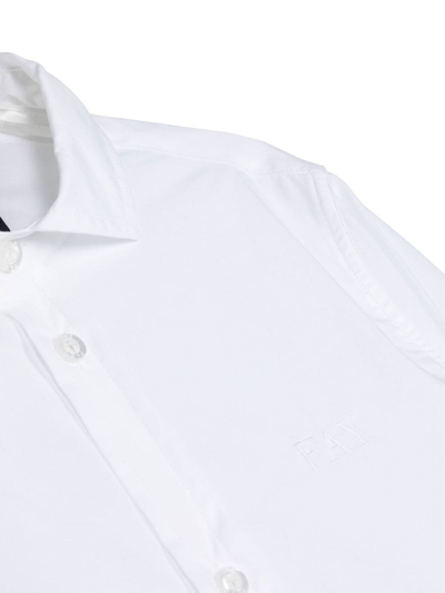 Shop Fay Classic Long-sleeve Shirt In White