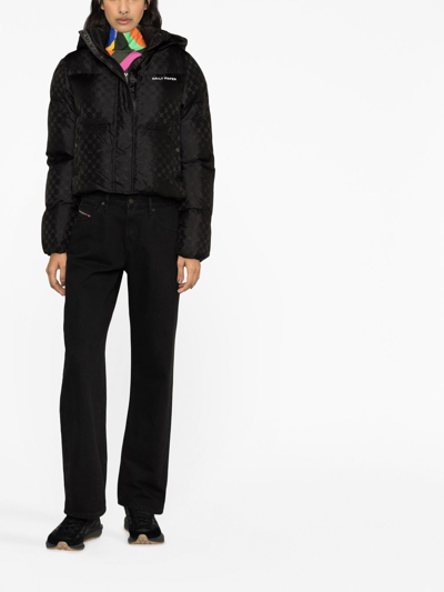 Cropped Puffer Jacket In Black