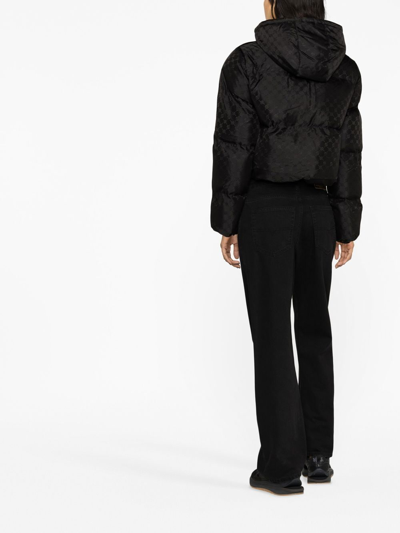 Shop Daily Paper Hocrop Cropped Puffer Jacket In Black
