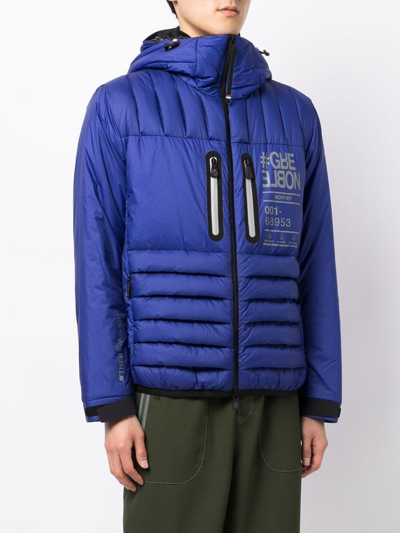 Shop Moncler Monthey Padded Down Jacket In Blue