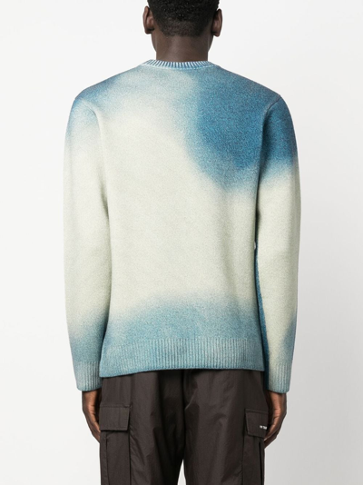 A-cold-wall* Gradient-knit Crew-neck Jumper In Grey
