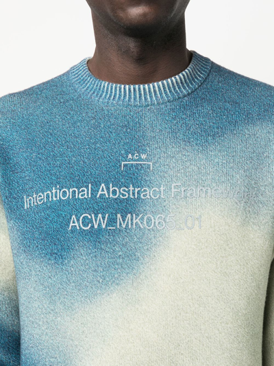 A-cold-wall* Gradient-knit Crew-neck Jumper In Grey