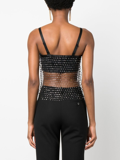 Rotate Birger Christensen Rotate Dita Crystal Top In Black