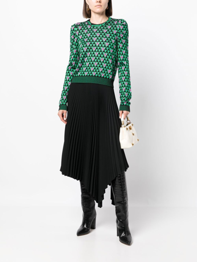 Shop Diane Von Furstenberg Roberta Puff-sleeves Jumper In Black