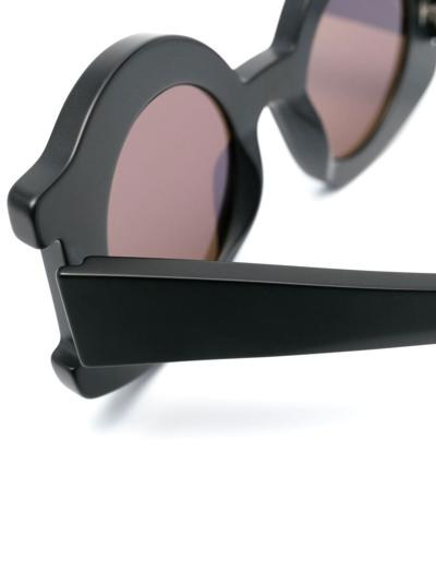 Shop Kuboraum Round-frame Sunglasses In Black