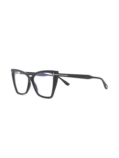 Tom Ford T-hinge Square-frame Glasses In Black