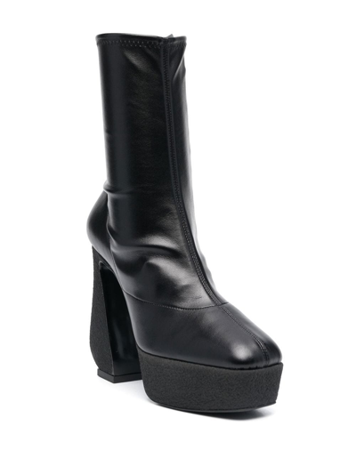 Shop Si Rossi 125mm Platform Ankle Boots In Black