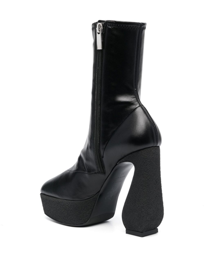 Shop Si Rossi 125mm Platform Ankle Boots In Black