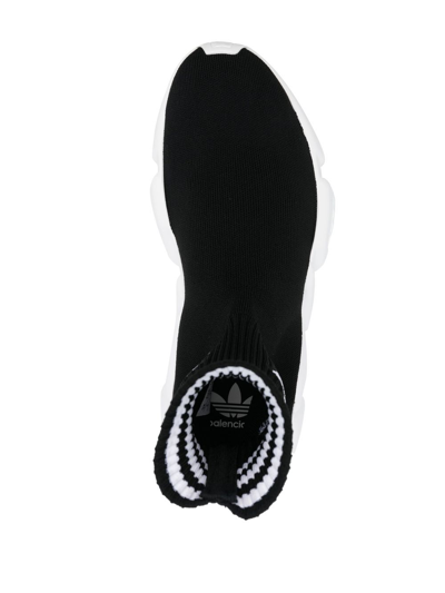 Shop Balenciaga X Adidas Speed High-top Sneakers In Black