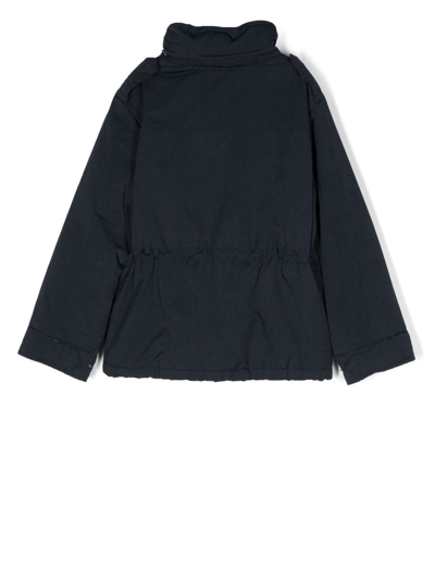 Shop Aspesi Hooded Lightweight Jacket In Blue