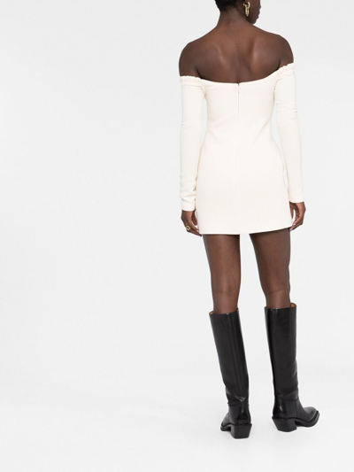 Shop Khaite Octavia Mini Dress In Neutrals