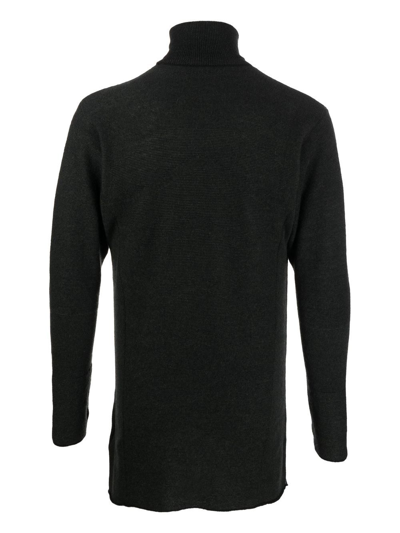 Masnada Fine Knit Roll-neck Jumper In Green