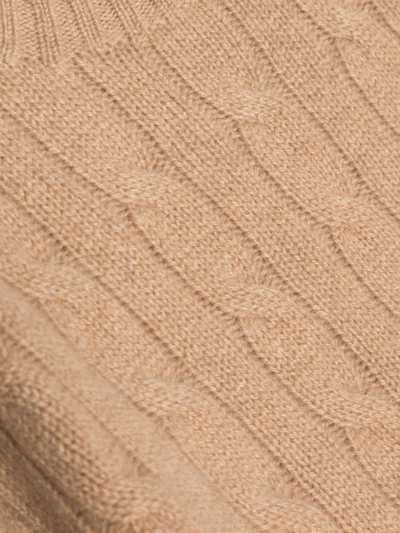 Shop Ralph Lauren Cable-knit Cashmere Jumper In Brown