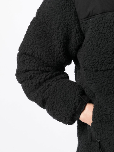 Shop The North Face Nuptse Fleece Padded Jacket In Black