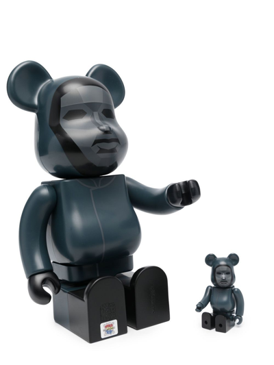 Medicom Toy Squid Game Frontman Be@rbrick 100% And 400% Figure Set In Black