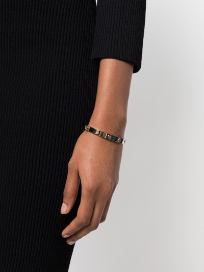 Tory Burch Miller Stud Hinge Bracelet In Silver