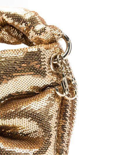 Shop Jimmy Choo Bonny Sequin-embellished Tote Bag In Gold