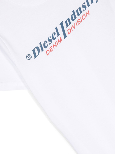 Shop Diesel Logo-print T-shirt In White