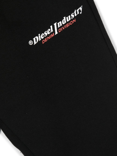Shop Diesel Logo-print Joggers In Black