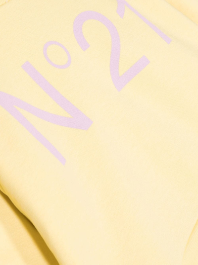 Shop N°21 Logo-print Sweatshirt In Yellow