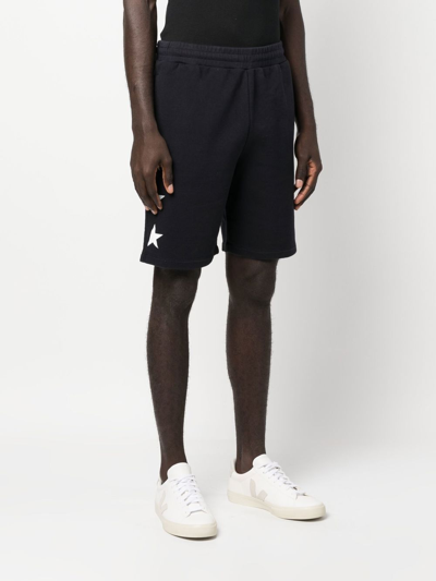 Shop Golden Goose Star-print Drawstring Shorts In Blue