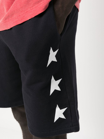 Shop Golden Goose Star-print Drawstring Shorts In Blue
