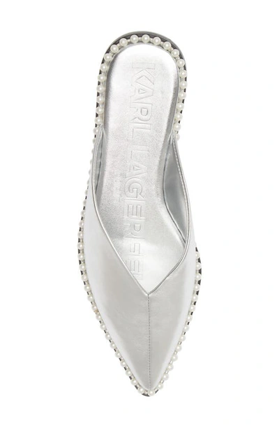 Shop Karl Lagerfeld Vyra Mule In Silver