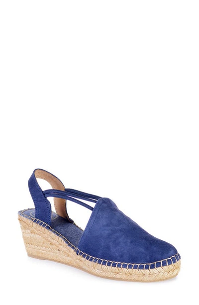 Shop Toni Pons 'tremp' Slingback Espadrille Sandal In Navy Suede