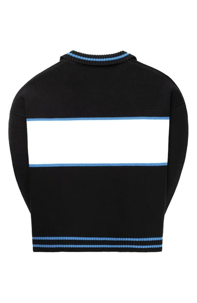 Shop Daily Paper Nemsi Graphic Polo Sweater In Black