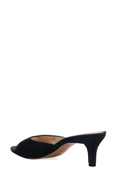 Shop Pelle Moda Balin Kitten Heel Slide Sandal In Midnight