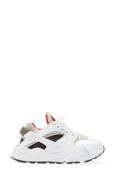 Shop Nike Air Huarache Sneaker In White/ Black/ Light Iron/ Red