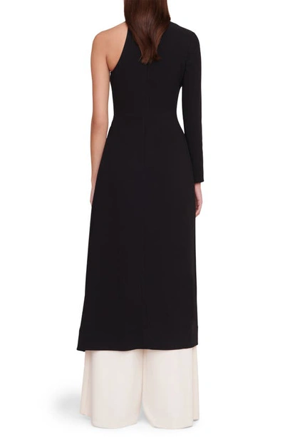Shop Staud Zhuri One Shoulder Single Long Sleeve Tunic Dress In Black